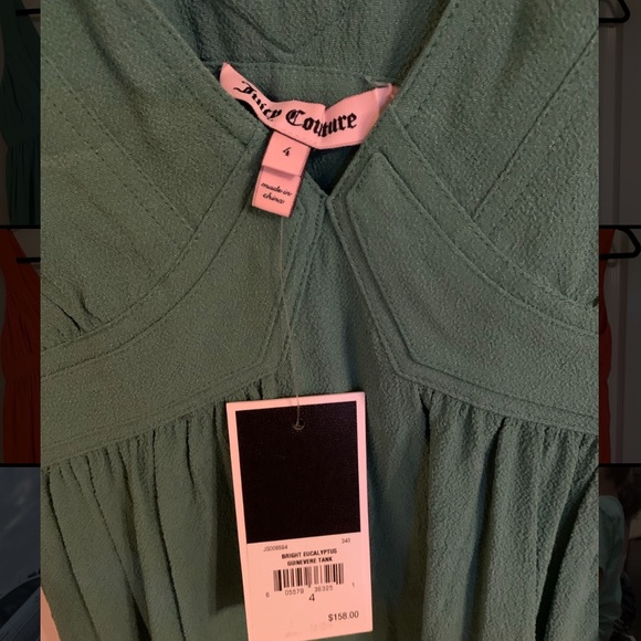 NWT Sz 4 Juicy Couture green top - Picture 3 of 3